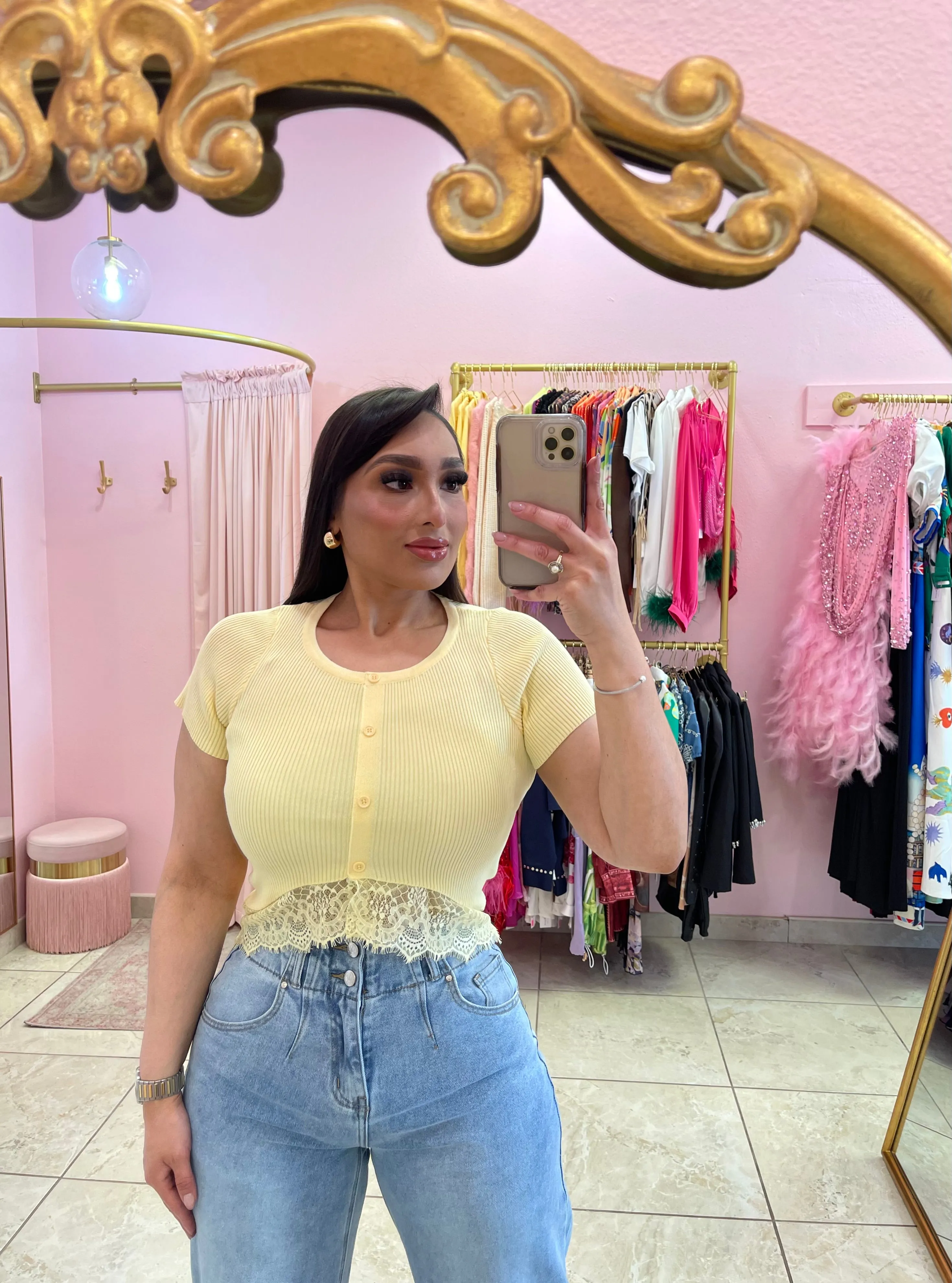 "Tam" High Waisted Frayed Jeans