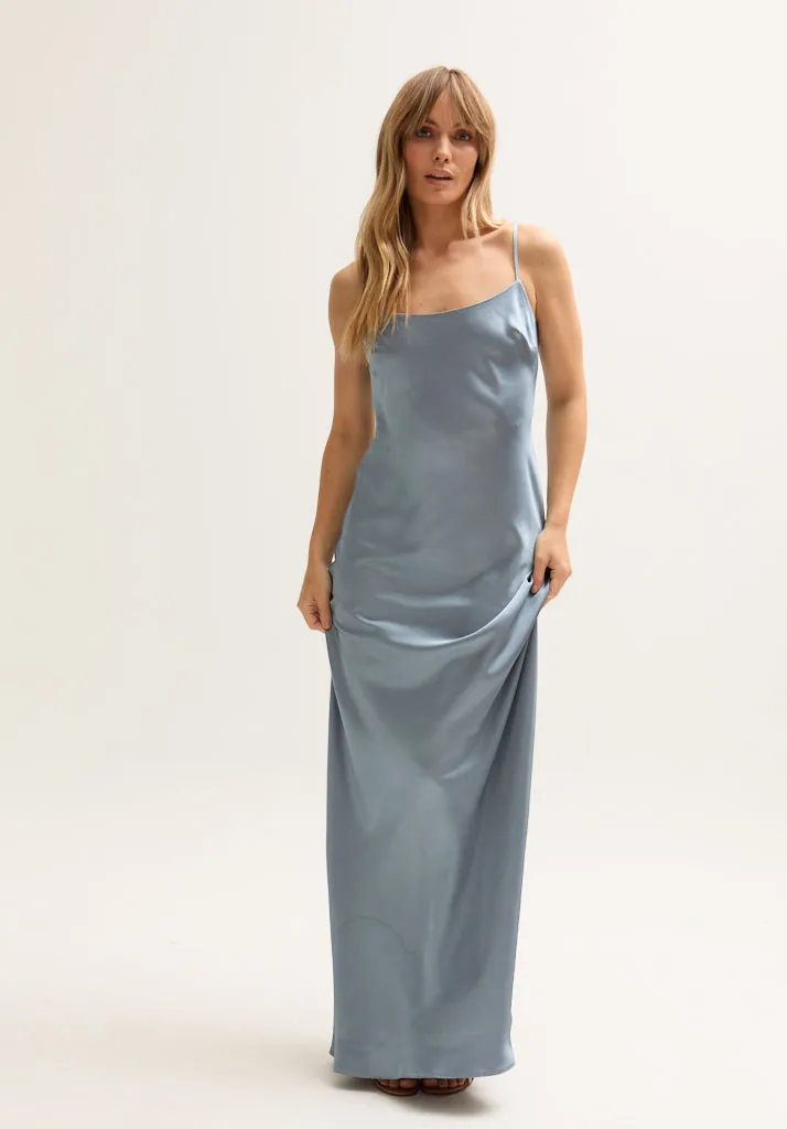 Roxy Spaghetti Strap Maxi Dress In Blue