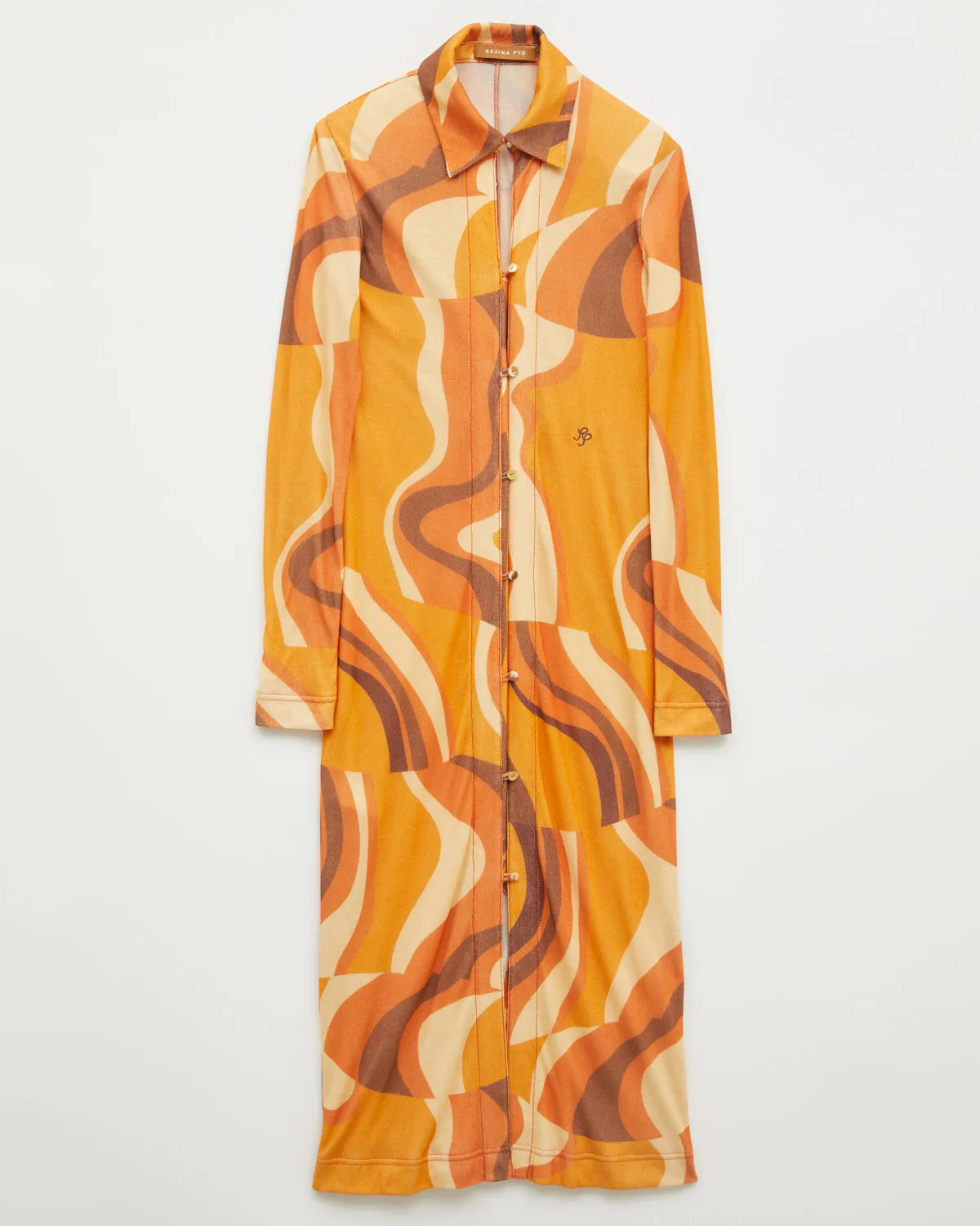 Sana Dress Tencel Print Orange