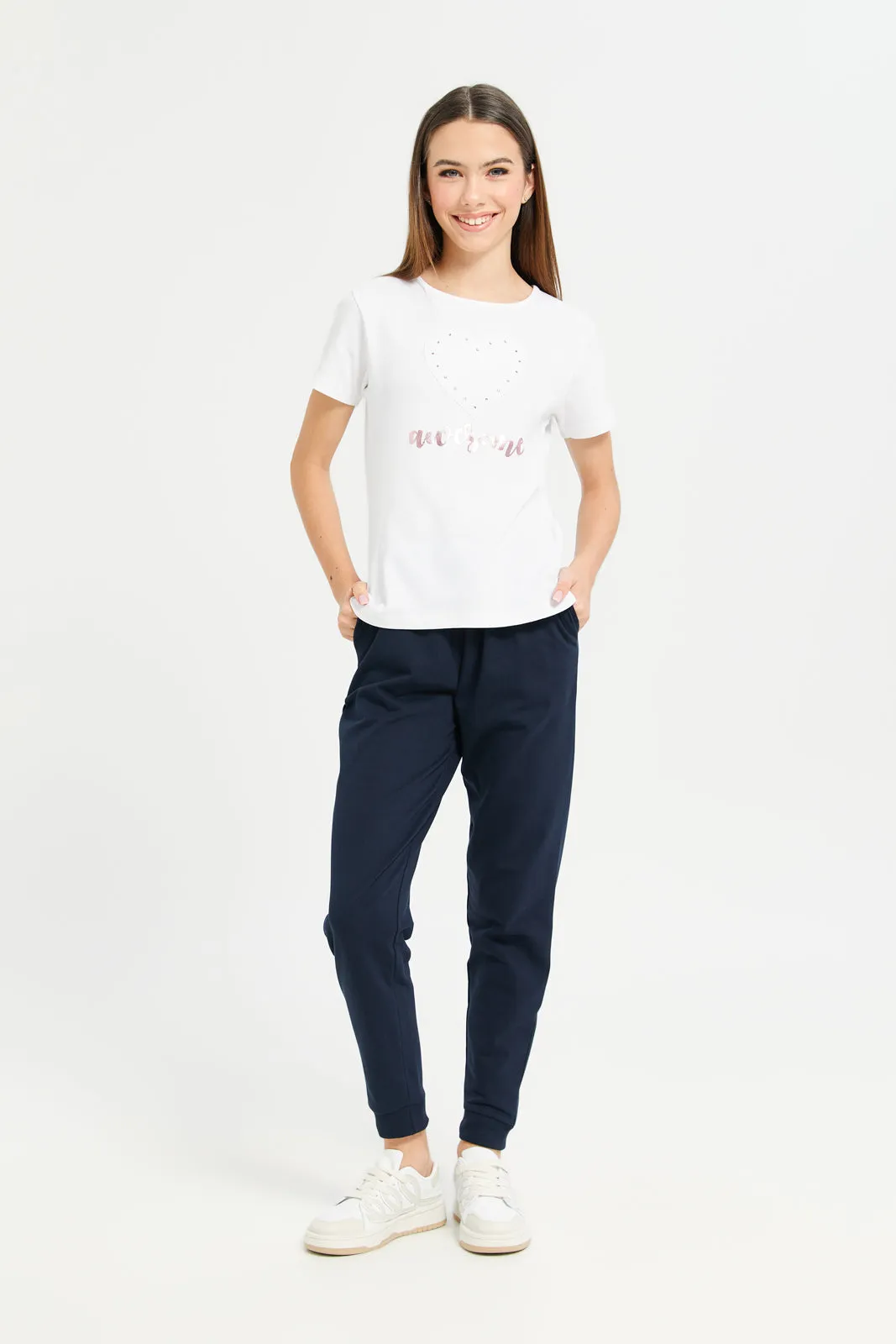 Senior Girls Navy Basic Pants