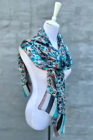 Silk Scarf In Botanical Beauty