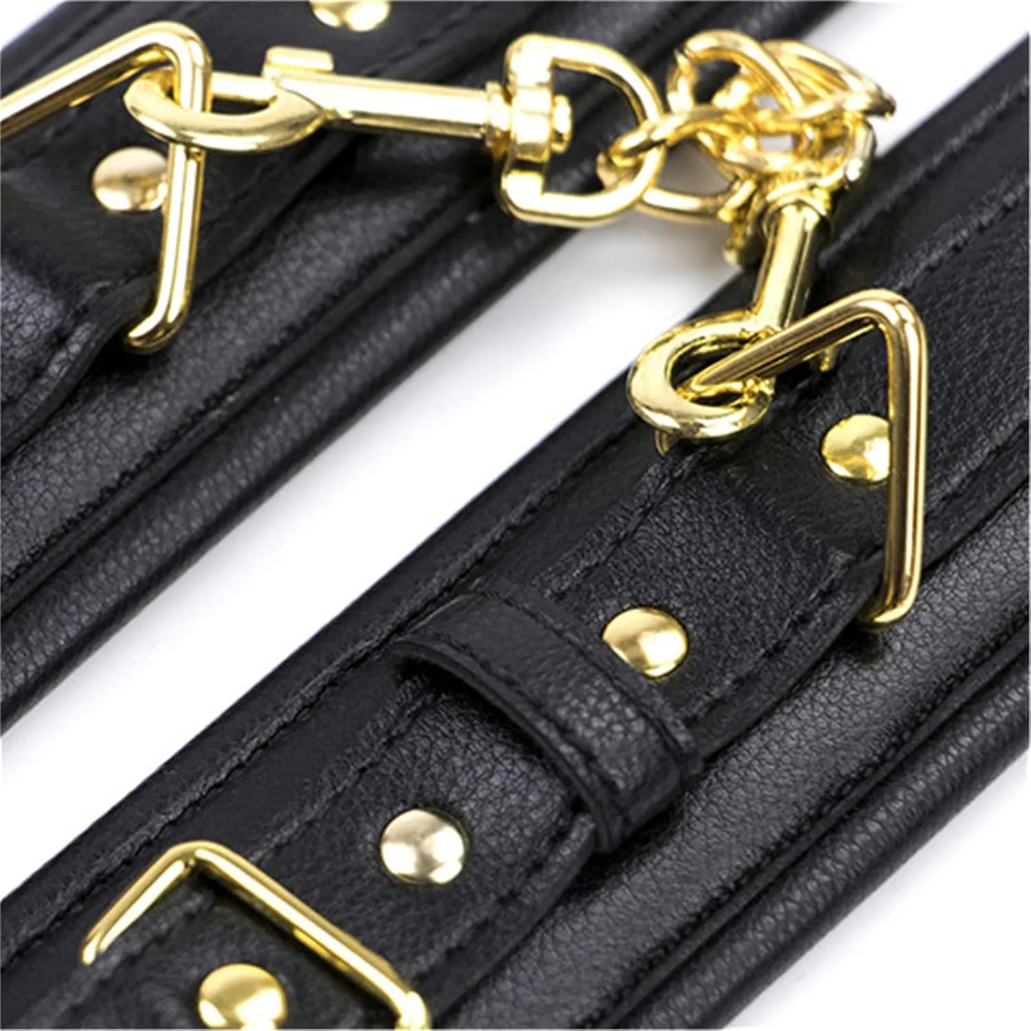 Soft Spong Padded Leather Bangles, Adjustable Ankle Bracelet with Chain Hook, Pin Buckle Bracelets Kits  Your Ultimate Cosplay Cuffs & Fashion Accessory