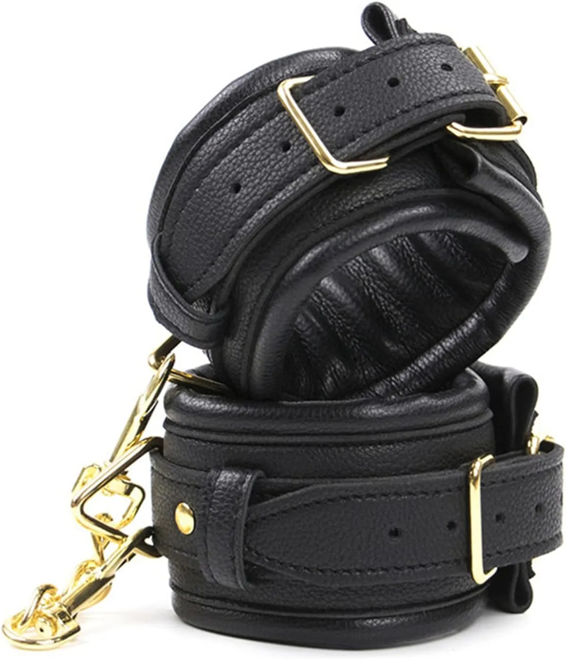 Soft Spong Padded Leather Bangles, Adjustable Ankle Bracelet with Chain Hook, Pin Buckle Bracelets Kits  Your Ultimate Cosplay Cuffs & Fashion Accessory