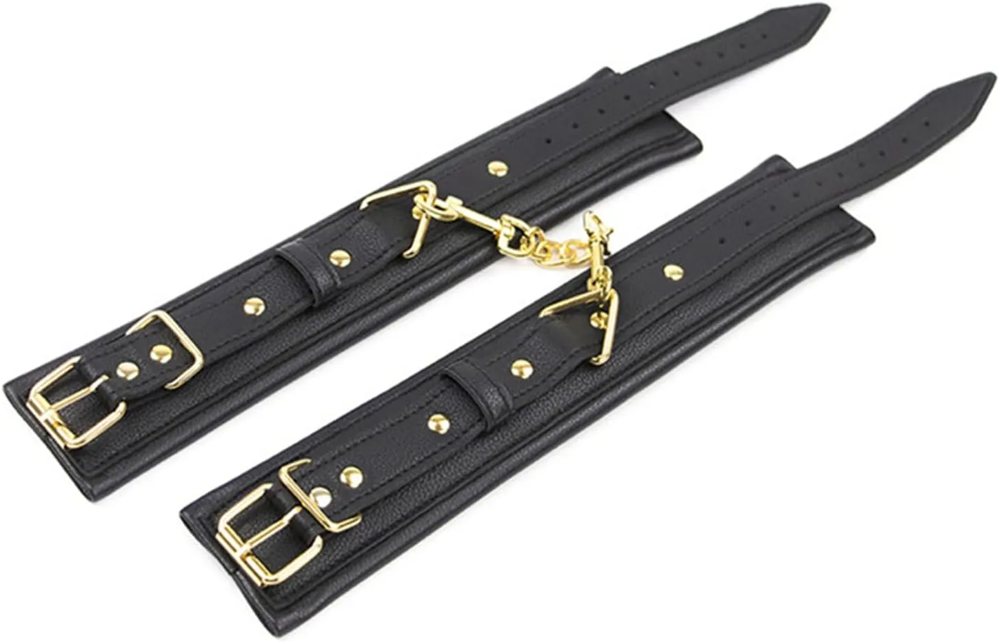 Soft Spong Padded Leather Bangles, Adjustable Ankle Bracelet with Chain Hook, Pin Buckle Bracelets Kits  Your Ultimate Cosplay Cuffs & Fashion Accessory