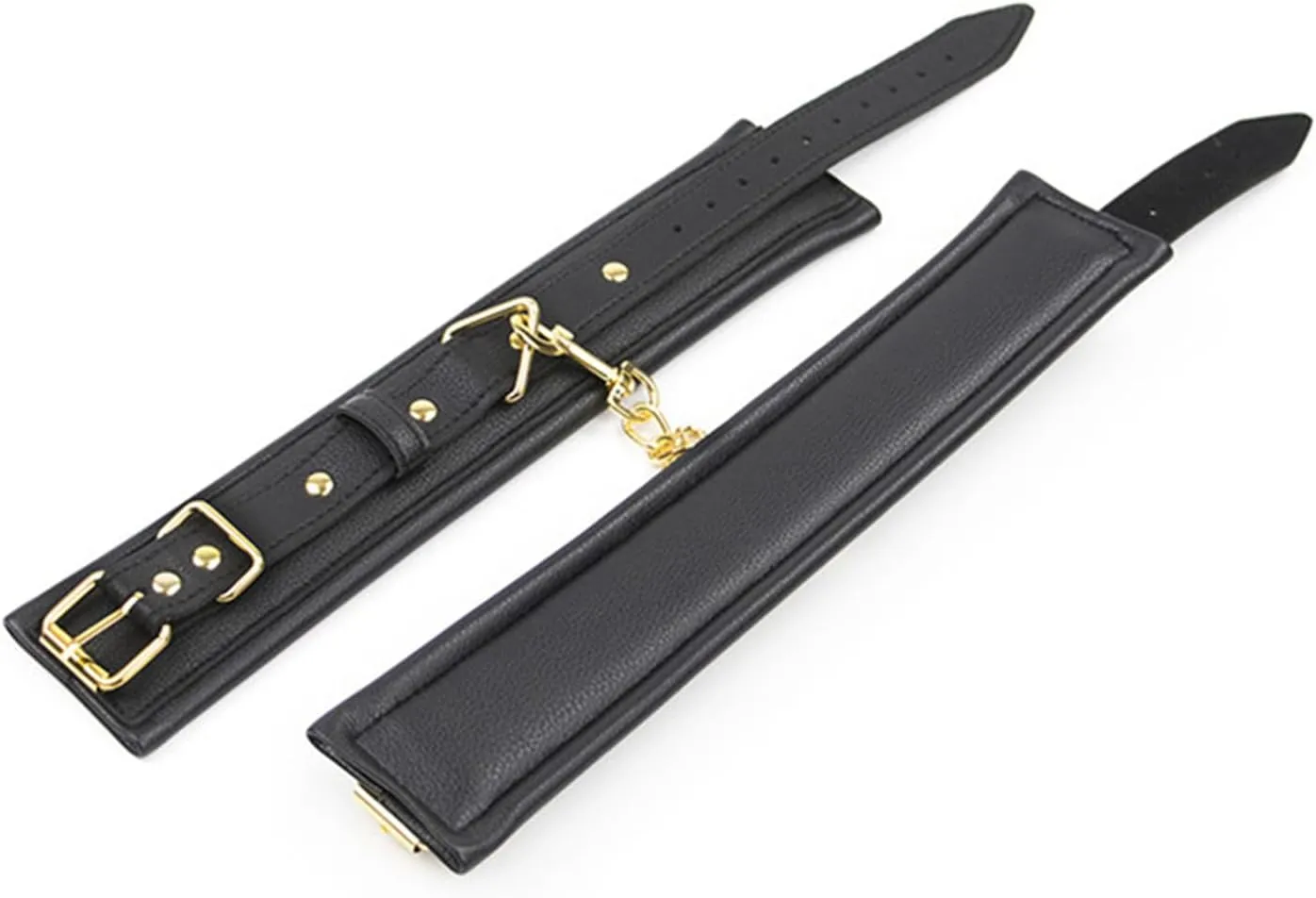 Soft Spong Padded Leather Bangles, Adjustable Ankle Bracelet with Chain Hook, Pin Buckle Bracelets Kits  Your Ultimate Cosplay Cuffs & Fashion Accessory