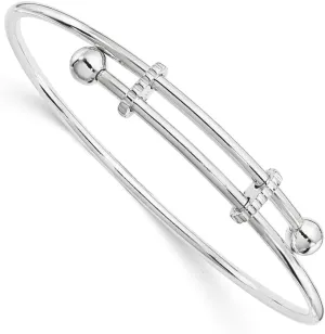 Solid 925 Sterling Silver Adjustable Bangle Cuff Bracelet