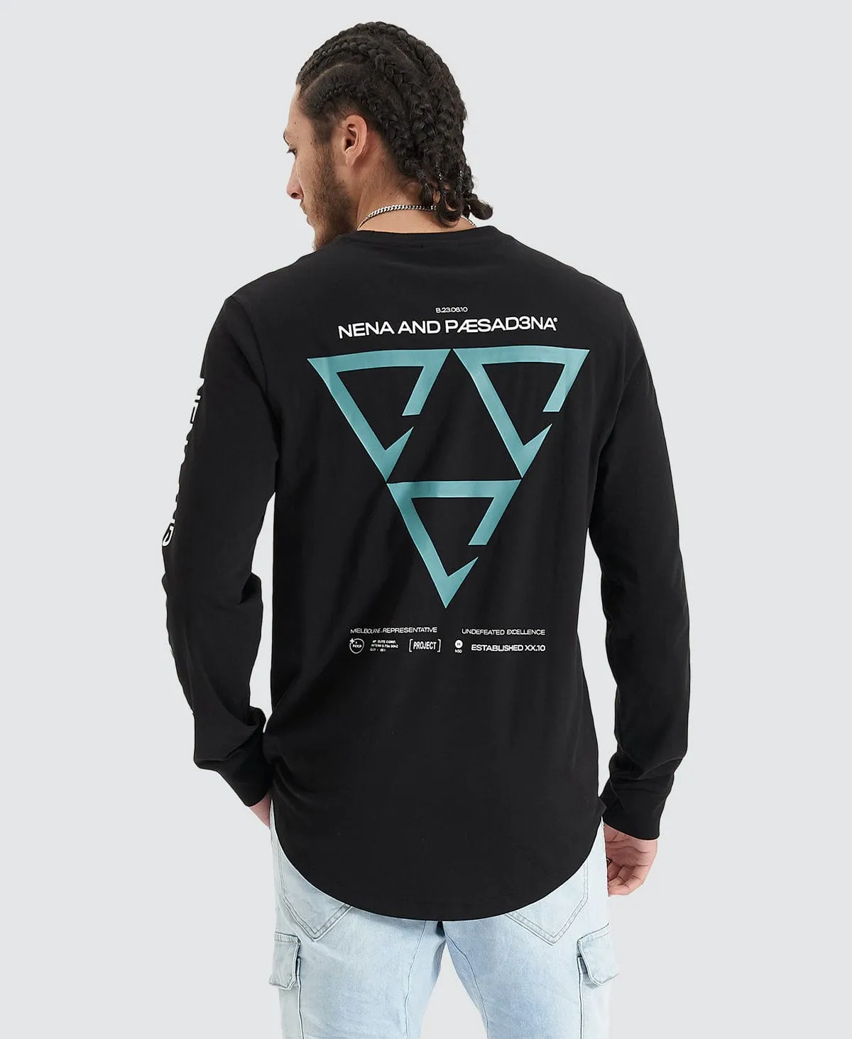 Squared Heavy Cape Back LS Tee Jet Black