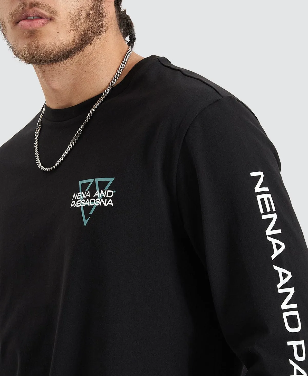 Squared Heavy Cape Back LS Tee Jet Black
