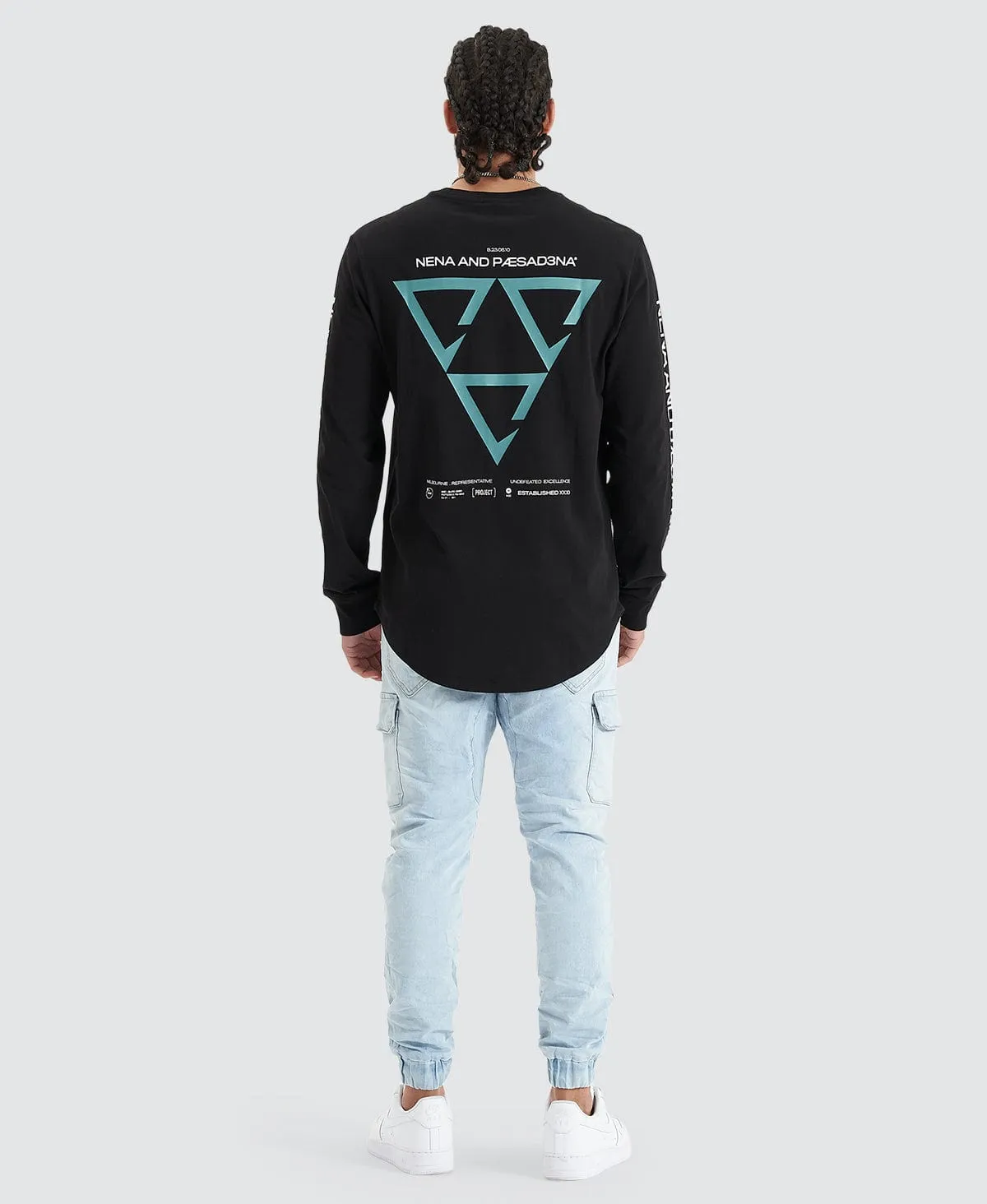 Squared Heavy Cape Back LS Tee Jet Black