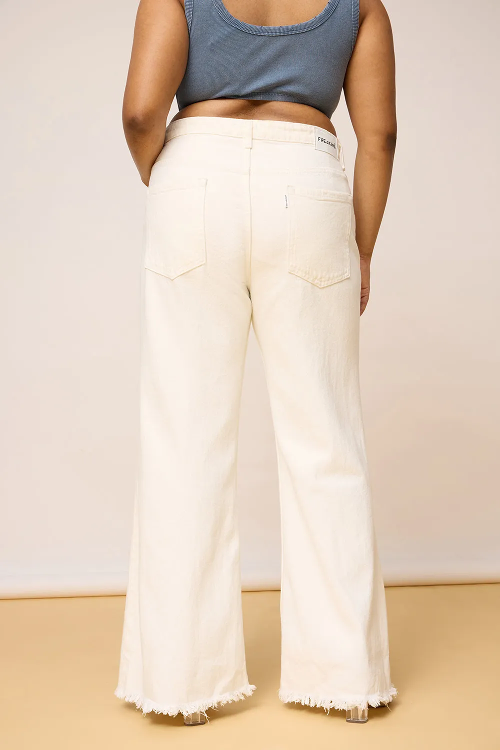 Statement White Curve Bootcut Jeans