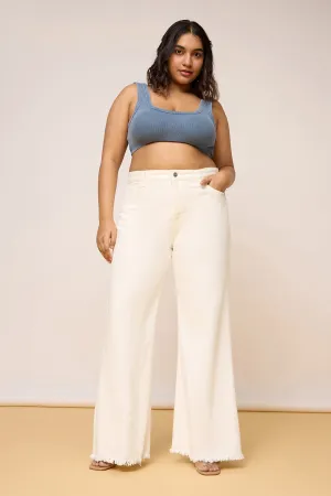 Statement White Curve Bootcut Jeans