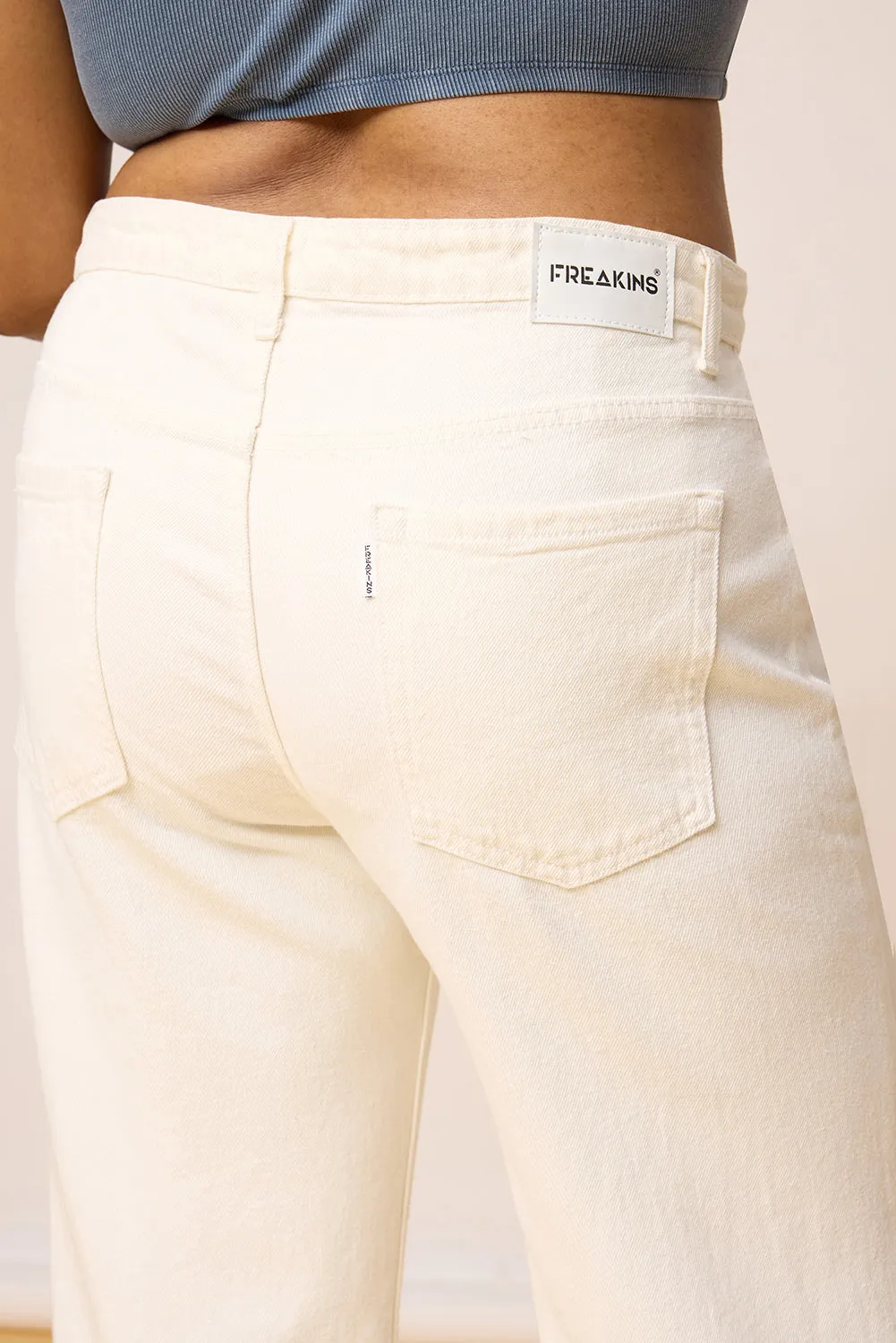 Statement White Curve Bootcut Jeans