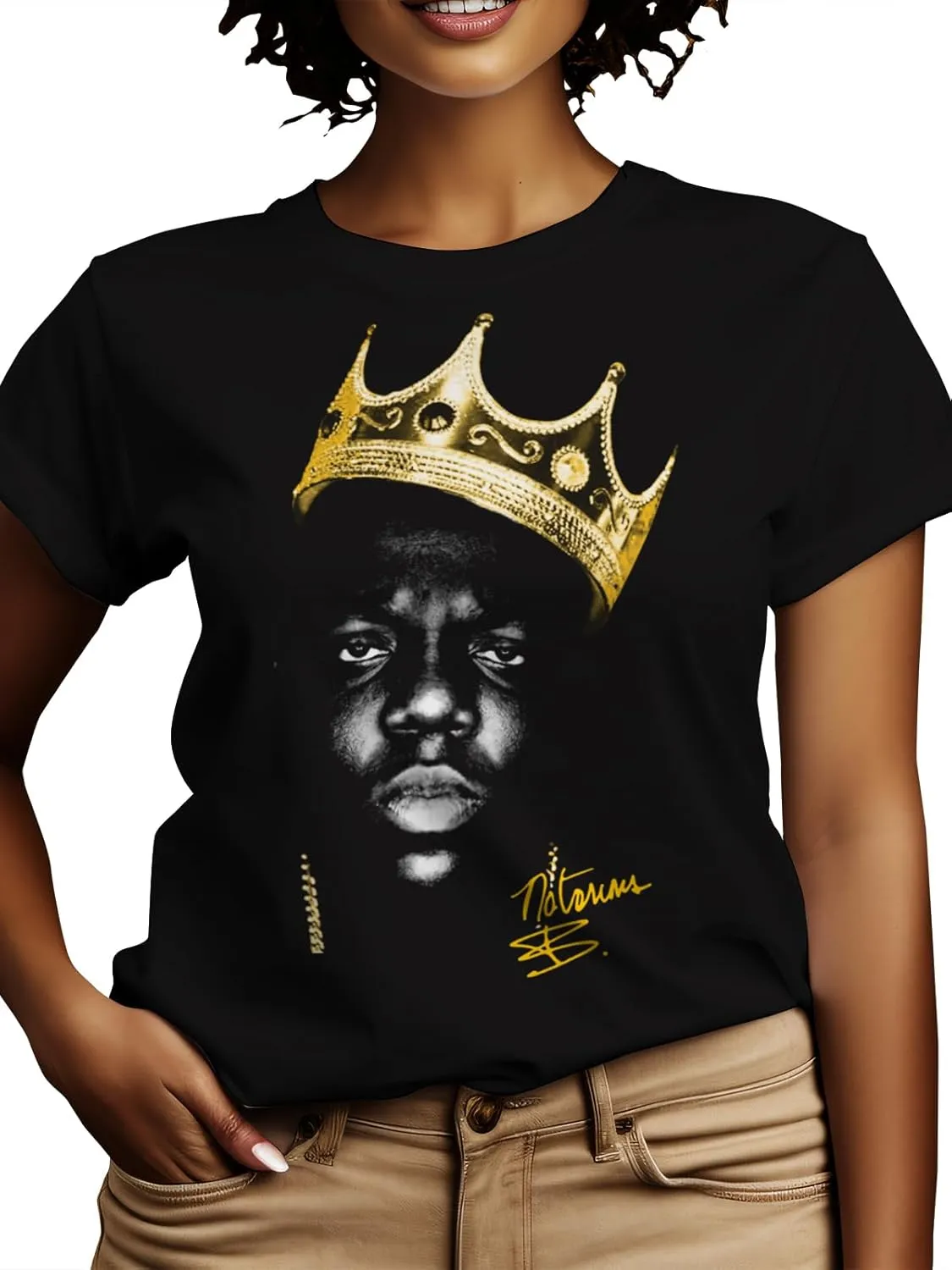 Swag Point Next Level Unisex The Notorious Biggie Print Vintage Hip Hop Graphic Cotton T-Shirts