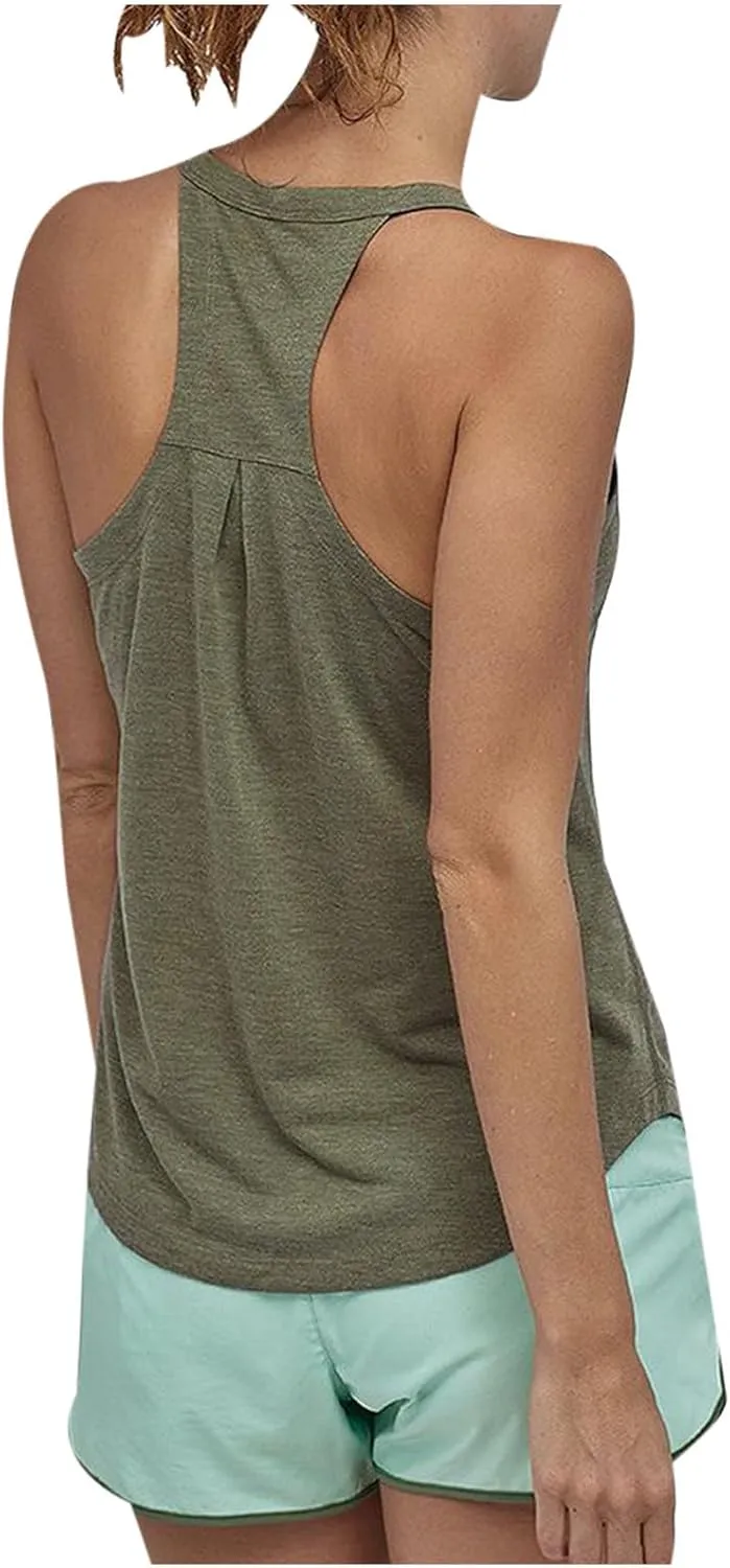 Tank Top for Women Racerback Loose Athletic Cami Tops Sleeveless Curved Hem Casual Running Baseball Workout Vest