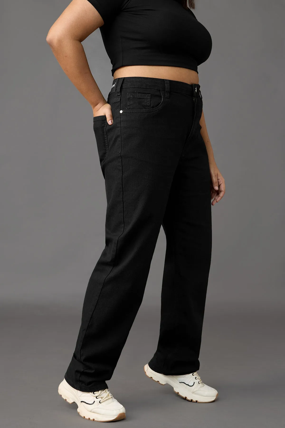 Tapered Regular Black Curve Jeans