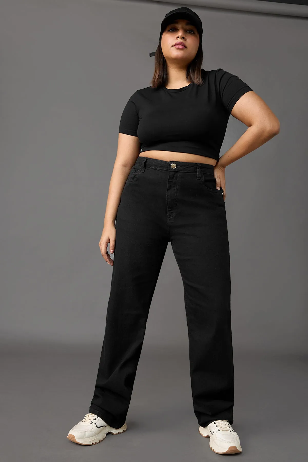 Tapered Regular Black Curve Jeans