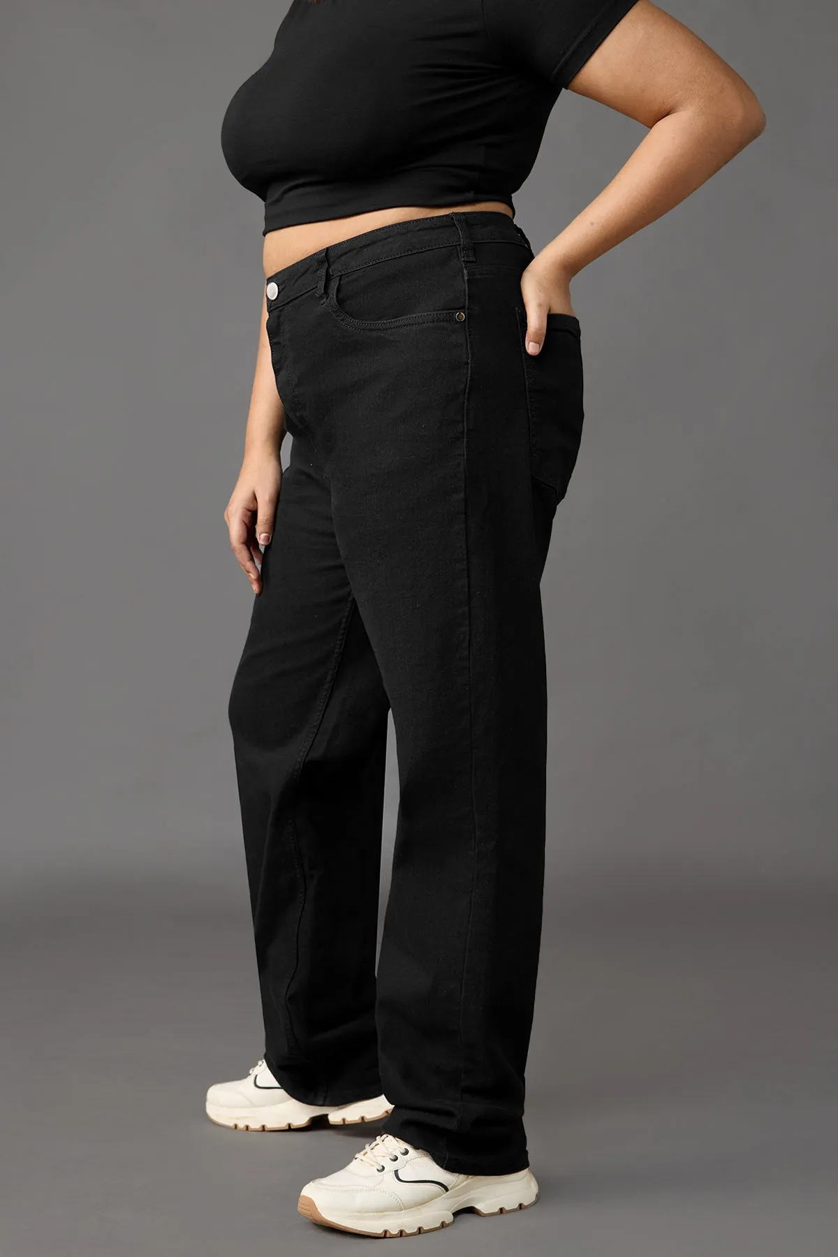 Tapered Regular Black Curve Jeans