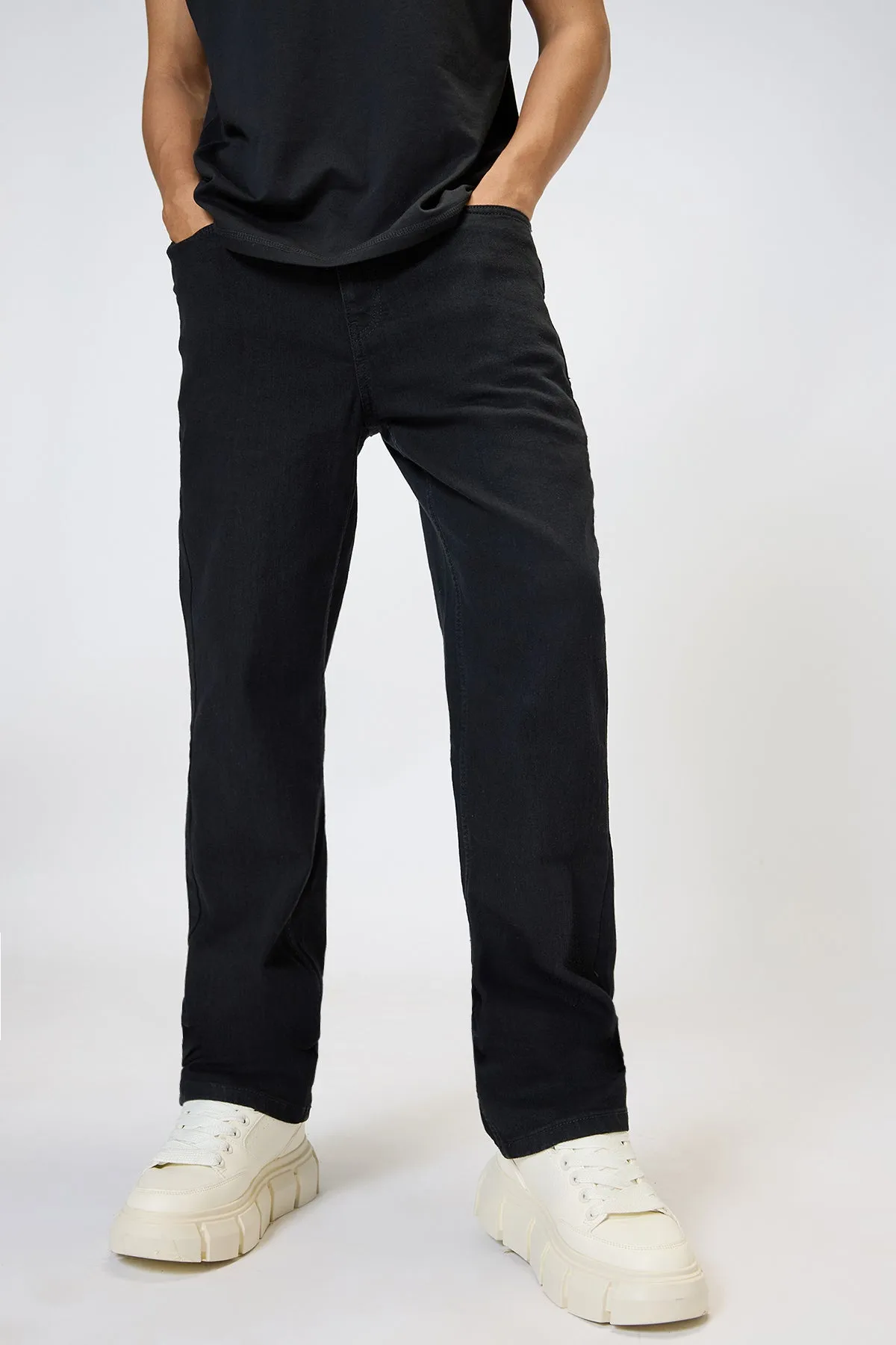 Tapered Regular Black Men's Jeans