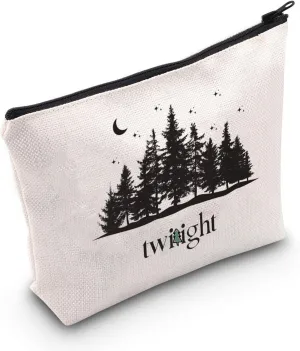 TGBJE Movie Inspired Makeup Bag City of Forks Merchandise Vampire Lover Cosmetic Zipper Pouch Bag Edward's Girl Gifts (Twli tree makeup)