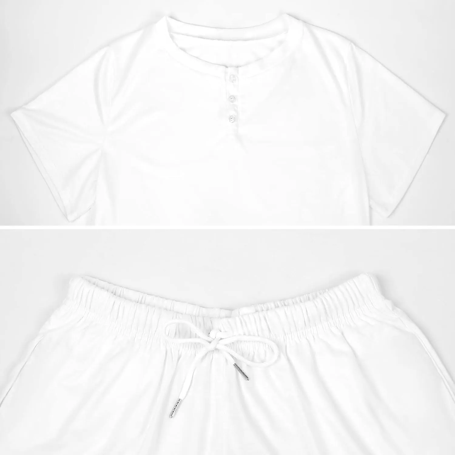 Tiger Face Pajamas for Women Set Short Sleeve Top And Shorts Lounge Sleepwear Loungewear 2Pcs Pj Sets