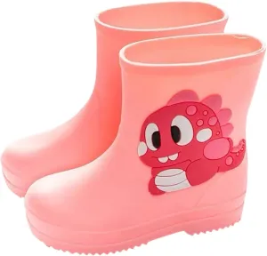 Toddler Dinosaur Rain Boots, Waterproo Rubber Kids Rain Boots for Girls Boys Unisex-Child Outdoor Rain Boots