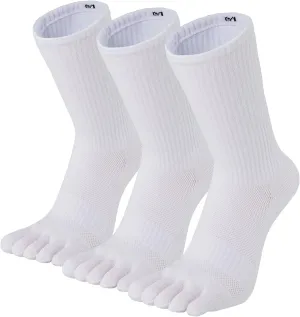 Toe Socks for Men 5 Finger Cotton Athletic Running Wicking 4 Pack/3 Pack