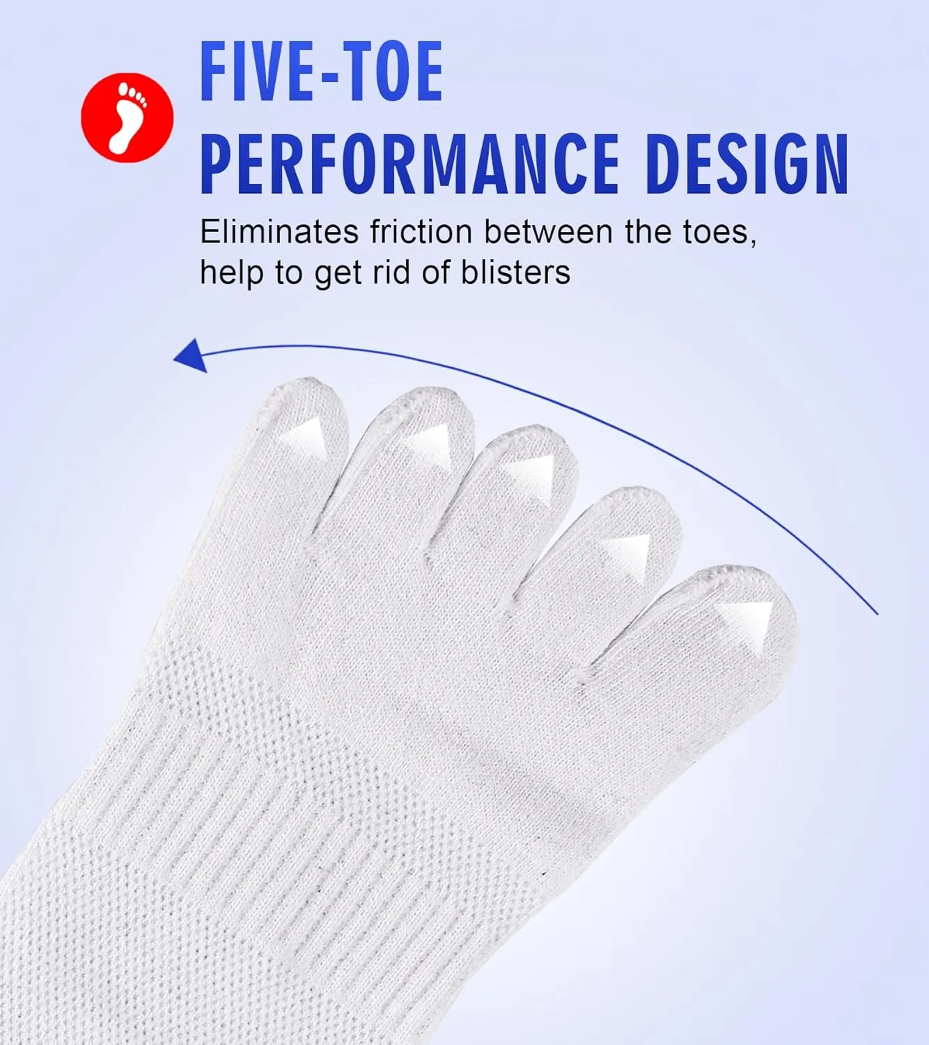 Toe Socks for Men 5 Finger Cotton Athletic Running Wicking 4 Pack/3 Pack