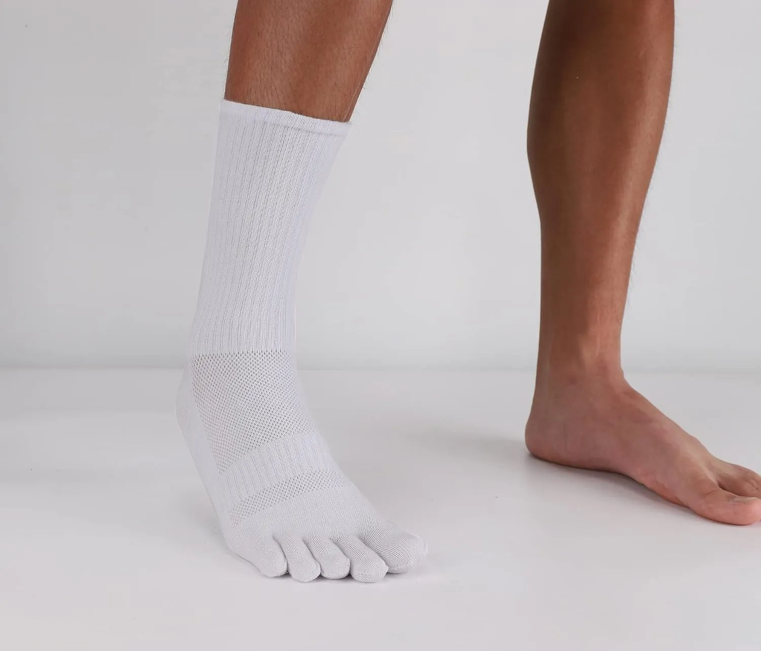 Toe Socks for Men 5 Finger Cotton Athletic Running Wicking 4 Pack/3 Pack