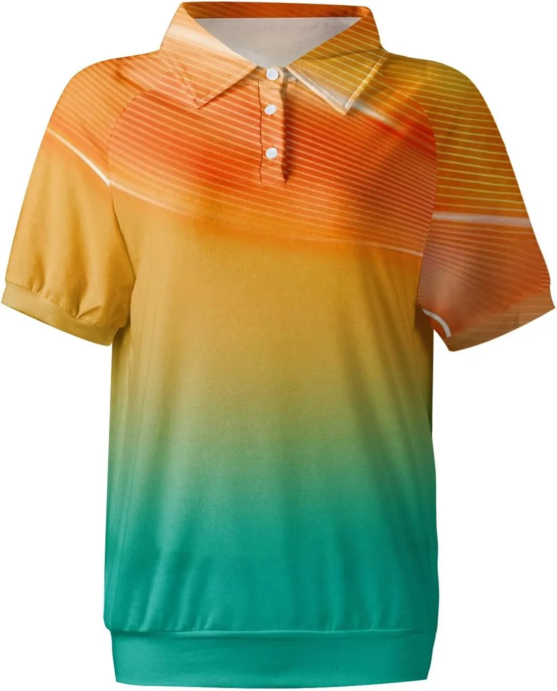 Tops for Women Trendy Short Sleeve Summer Collared Shirts Polo Blouses Casual Vacation Outfits Banded Hem