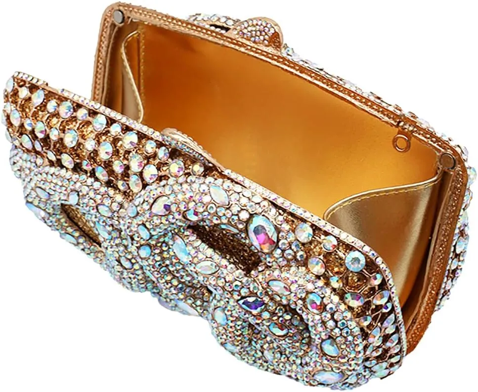 UMREN Sparkly Snake Rhinestones Clutch Women Evening Bag Luxury Crystal Clutch Purse Glitter Handbag for Wedding Party Prom