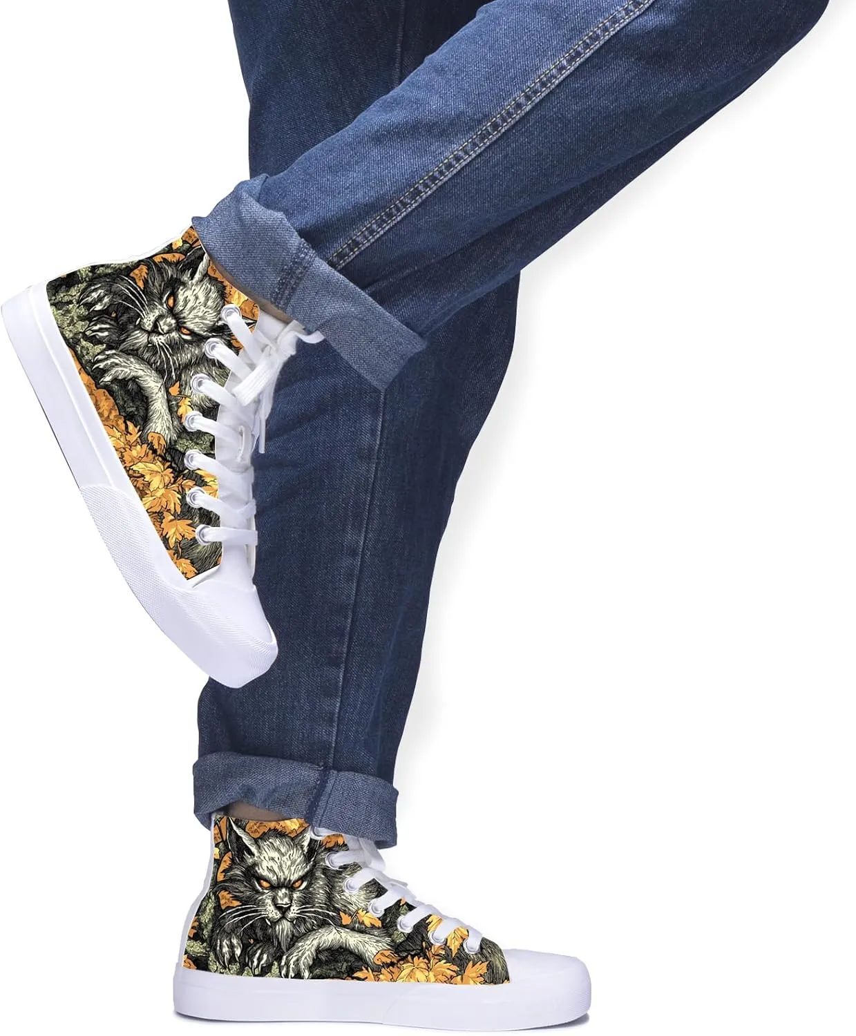 Unisex Fashion High Top Sneakers Classic Lace-Up Canvas Shoes Casual Cool Hip Hop Tennis Walking Shoes for Men Women