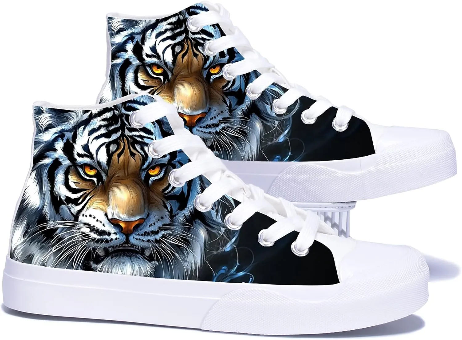 Unisex Fashion High Top Sneakers Classic Lace-Up Canvas Shoes Casual Cool Hip Hop Tennis Walking Shoes for Men Women