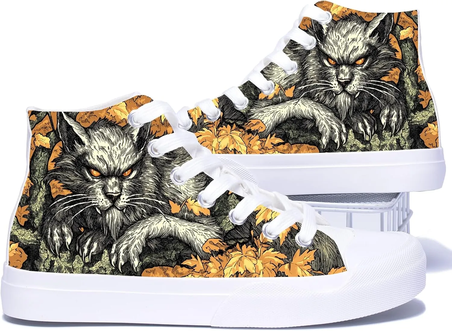 Unisex Fashion High Top Sneakers Classic Lace-Up Canvas Shoes Casual Cool Hip Hop Tennis Walking Shoes for Men Women