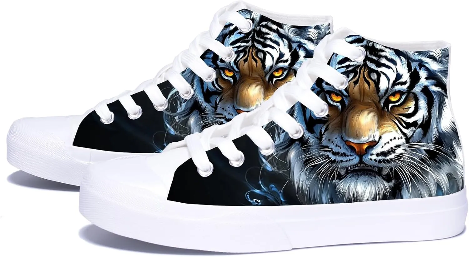 Unisex Fashion High Top Sneakers Classic Lace-Up Canvas Shoes Casual Cool Hip Hop Tennis Walking Shoes for Men Women