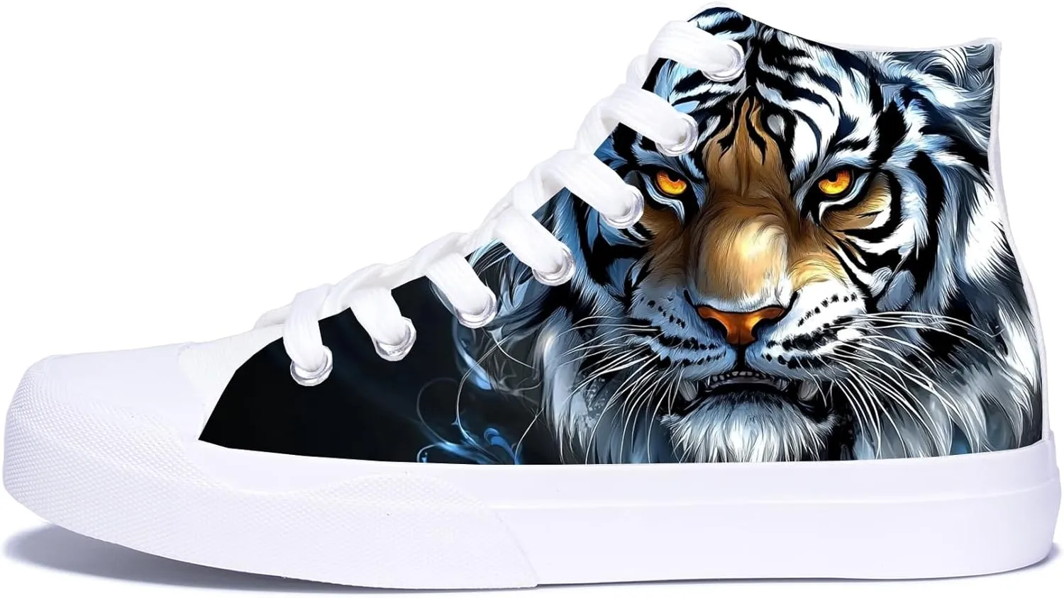 Unisex Fashion High Top Sneakers Classic Lace-Up Canvas Shoes Casual Cool Hip Hop Tennis Walking Shoes for Men Women