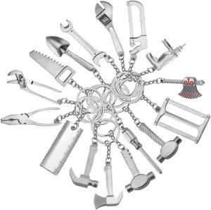 VALICLUD 20pcs Tool Modeling Keychain Decor Creative Hand Tool Diy Pendants for Keychain Backpack Car Keys Unique and Practical Design Easy to Use