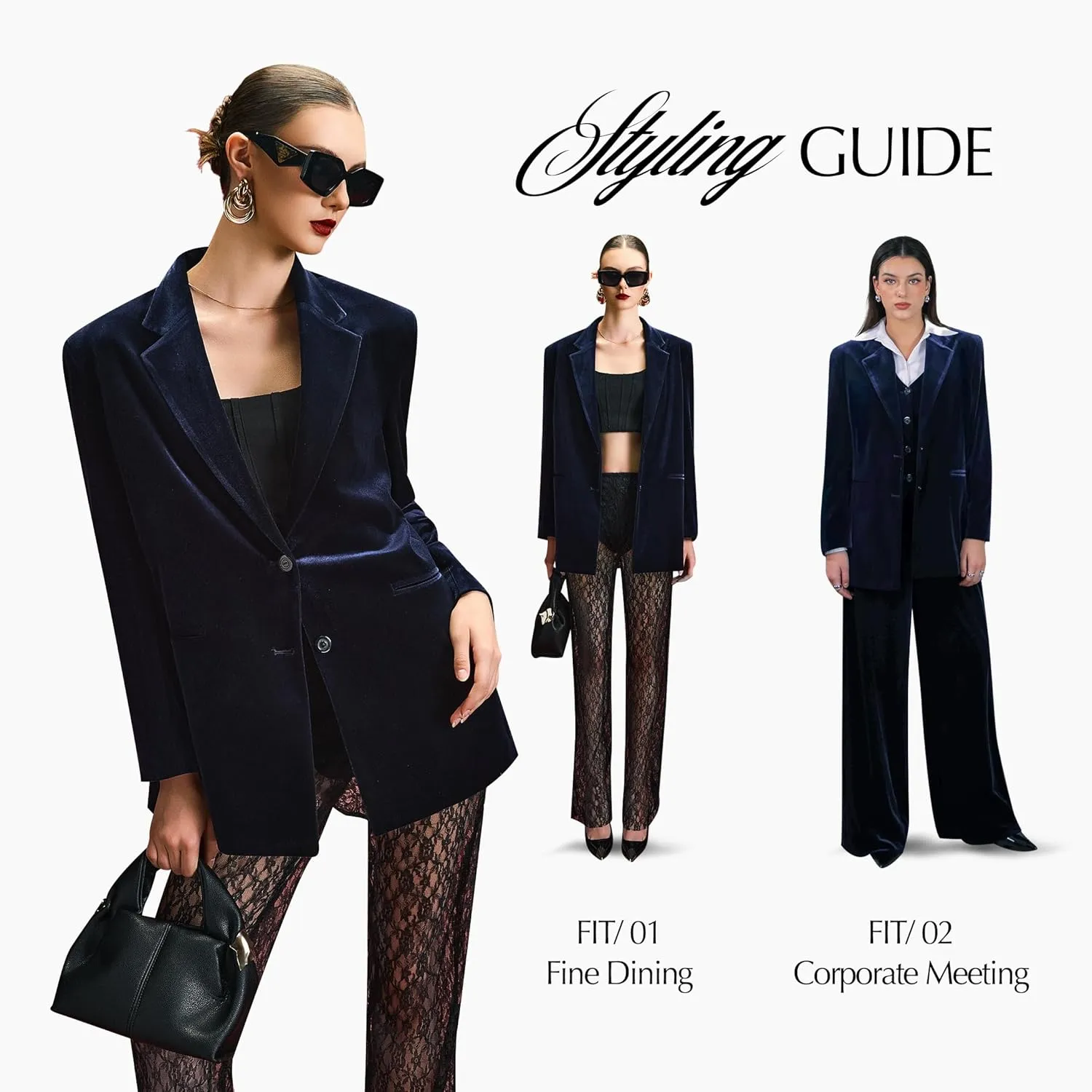 Velvet Womens Blazer, Trendy Oversized Fit, Long Sleeve Blazers for Women, Office Attire, Business Casual, Work Clothes