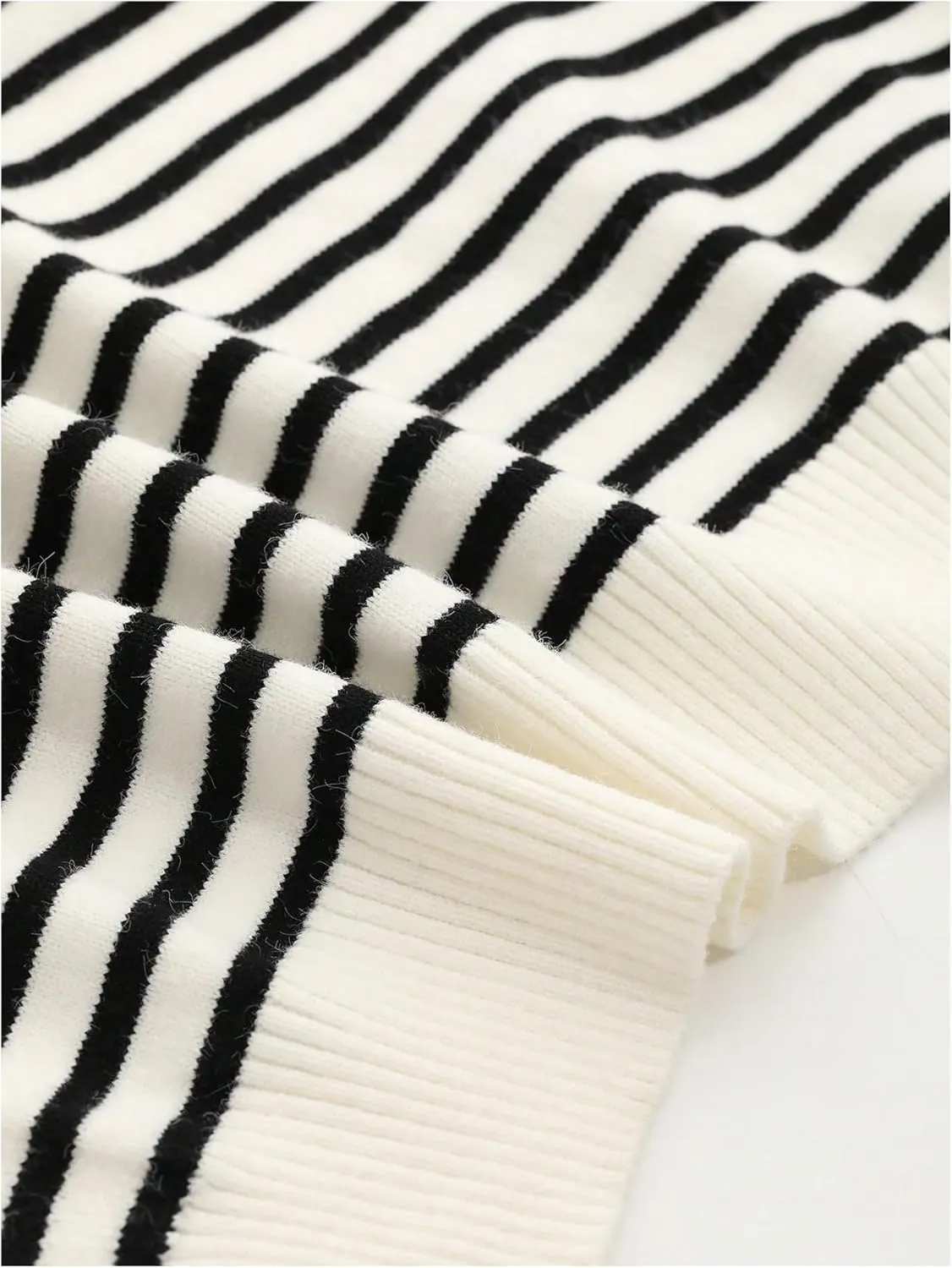 Verdusa Women's Casual Shawl Wraps Striped Knitted Knotted Shawls Scarf Cape
