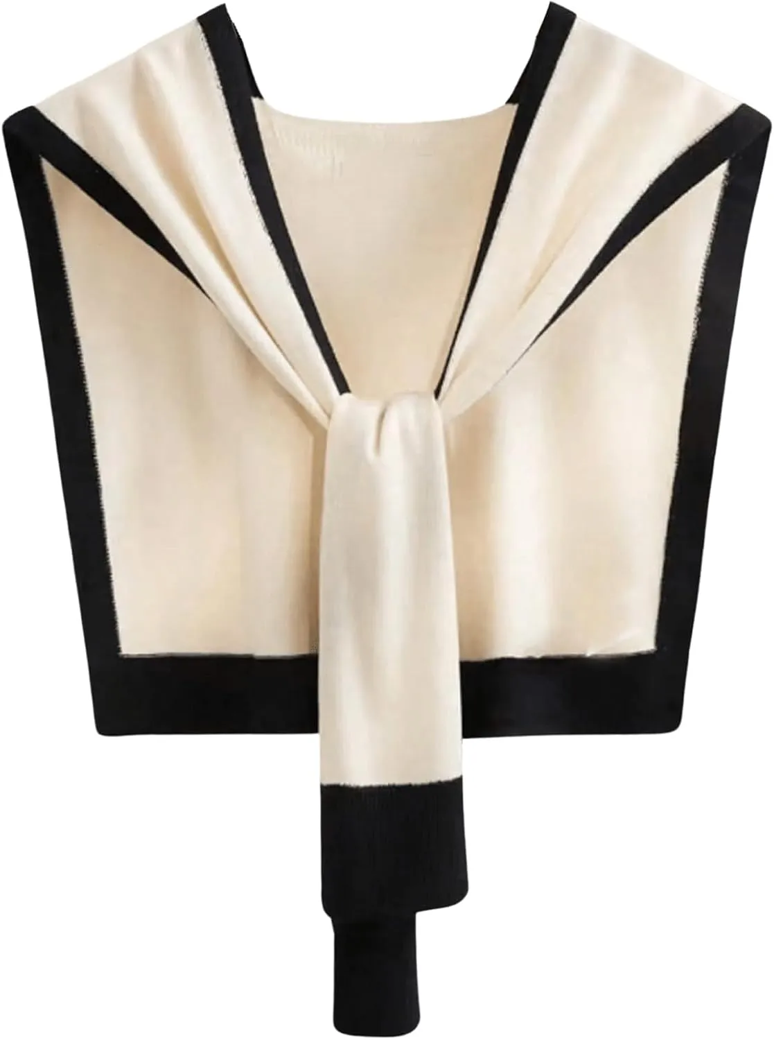 Verdusa Women's Casual Shawl Wraps Striped Knitted Knotted Shawls Scarf Cape