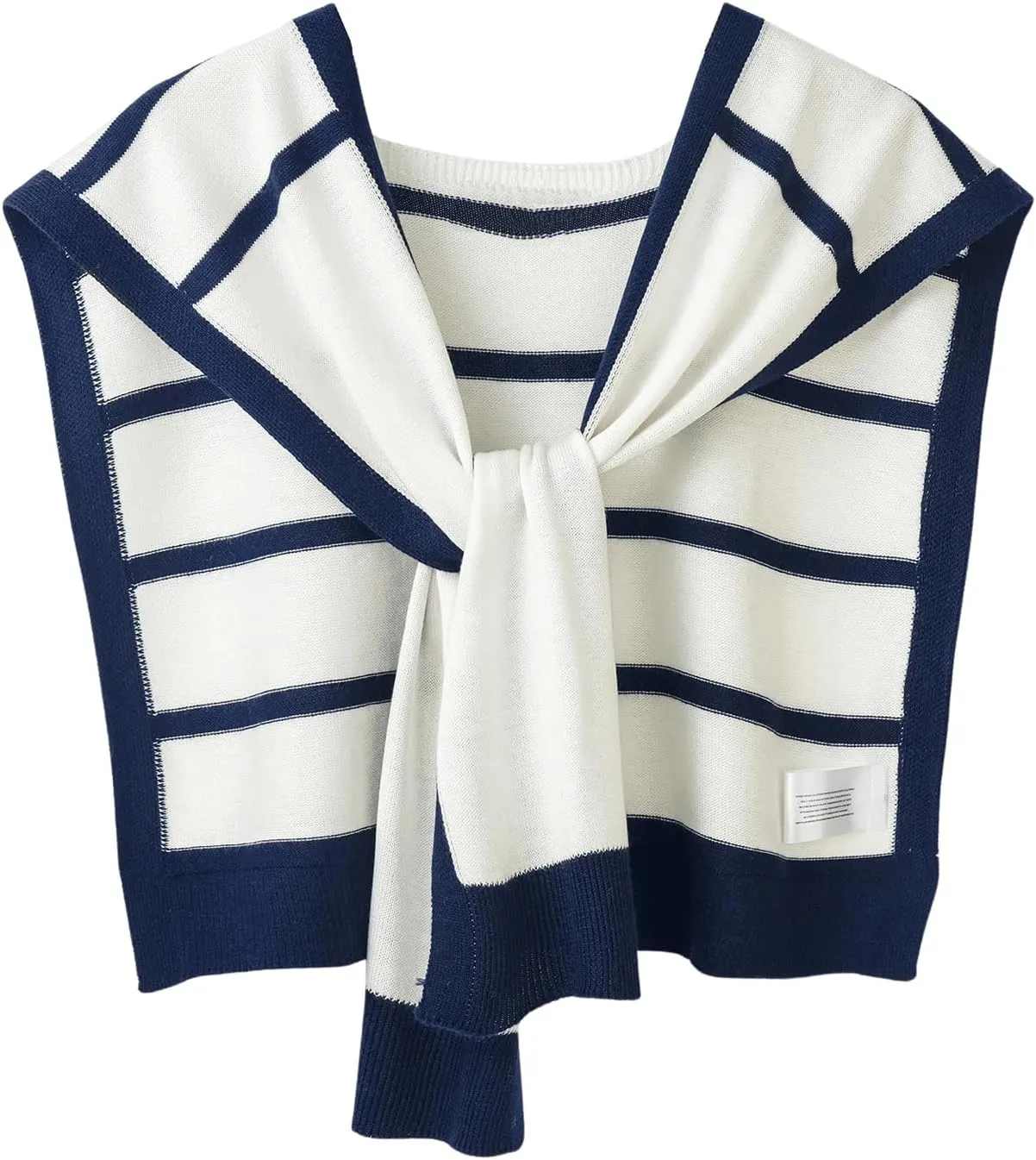 Verdusa Women's Casual Shawl Wraps Striped Knitted Knotted Shawls Scarf Cape
