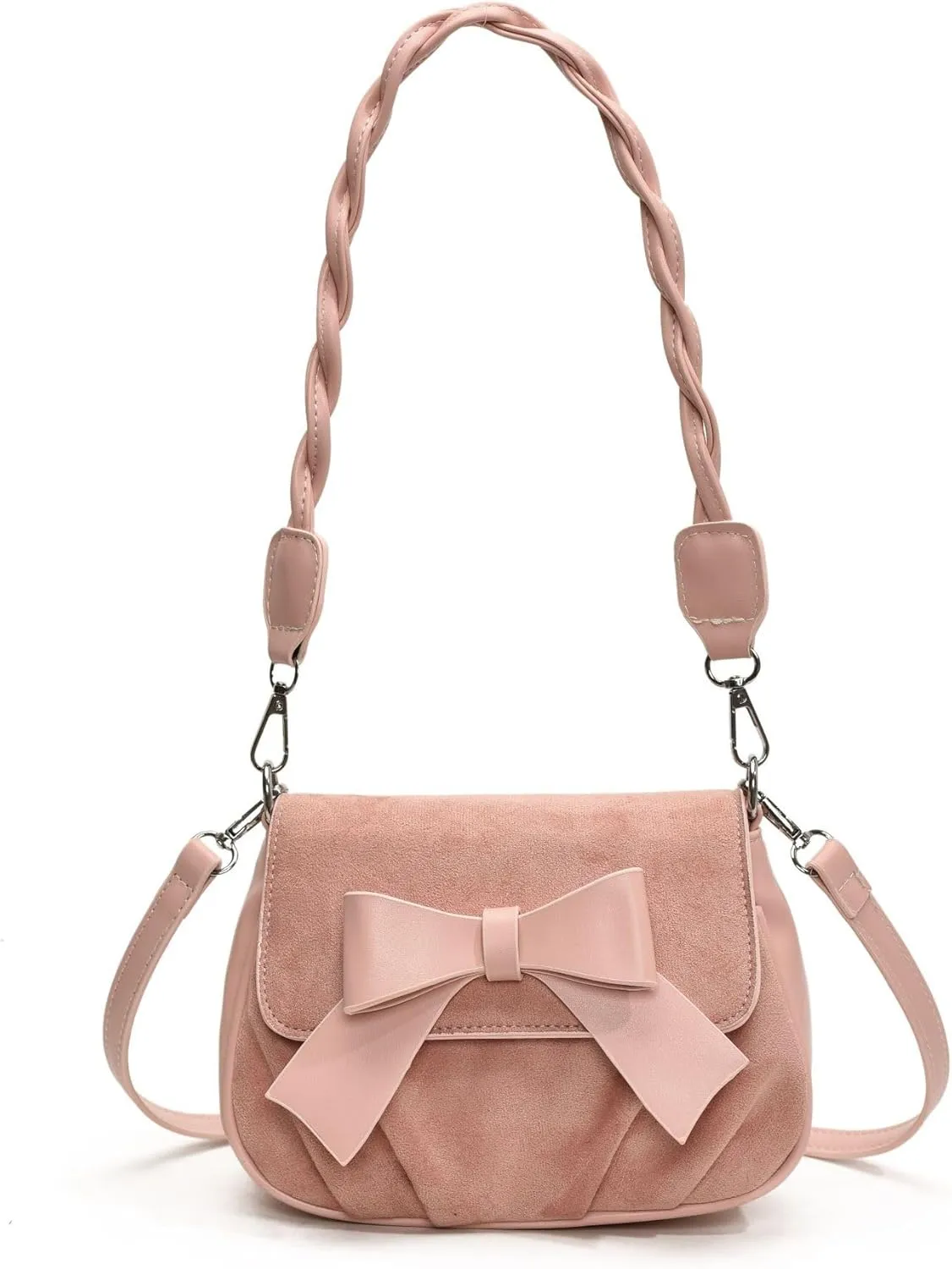 Vintage Chic Shoulder Bag Crossbody Bag Stylish Bow Tie Small Square Bag Satchel Purse Chic Work Bag for Women