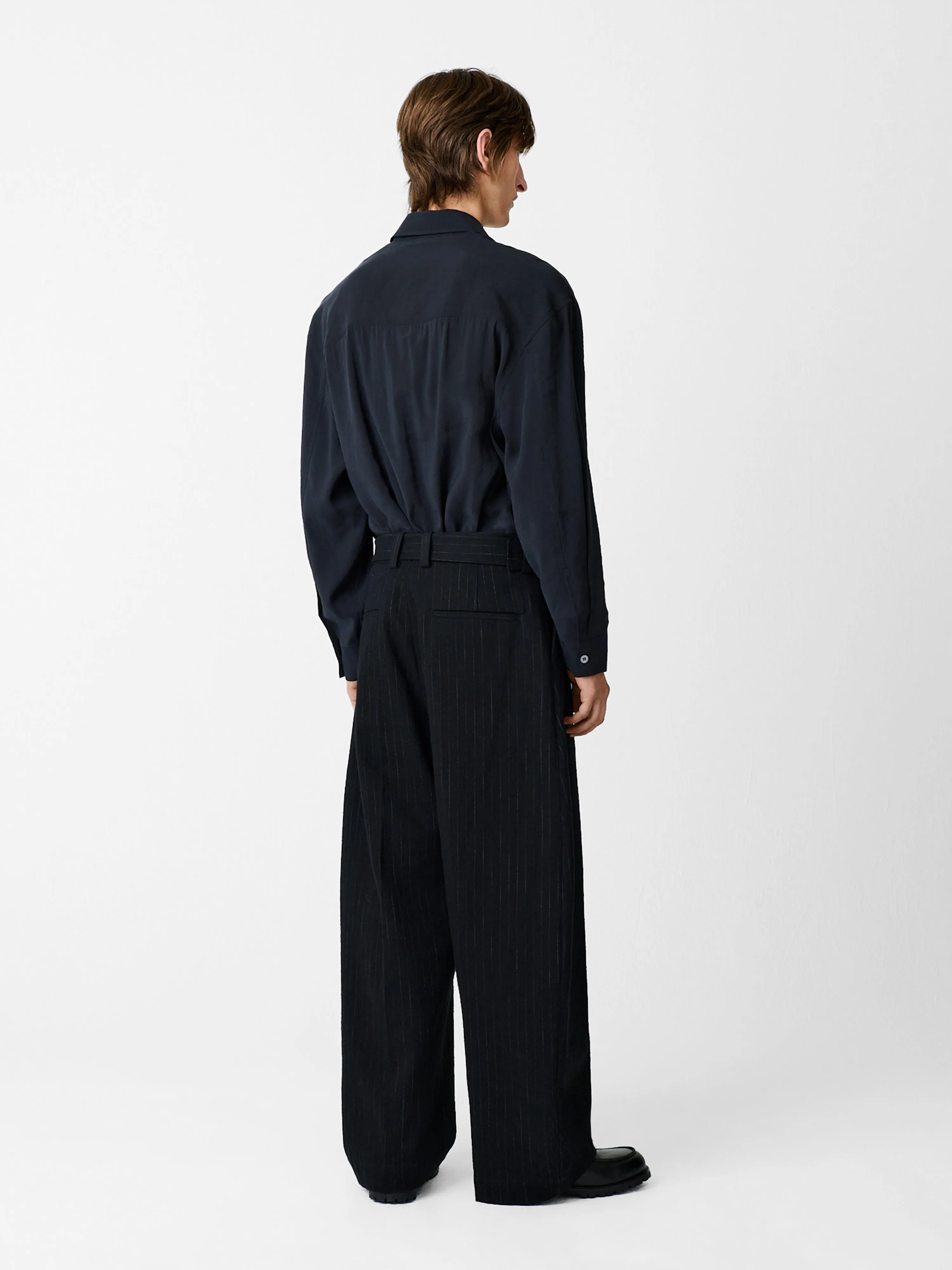 Vital Stripe Pant in Black