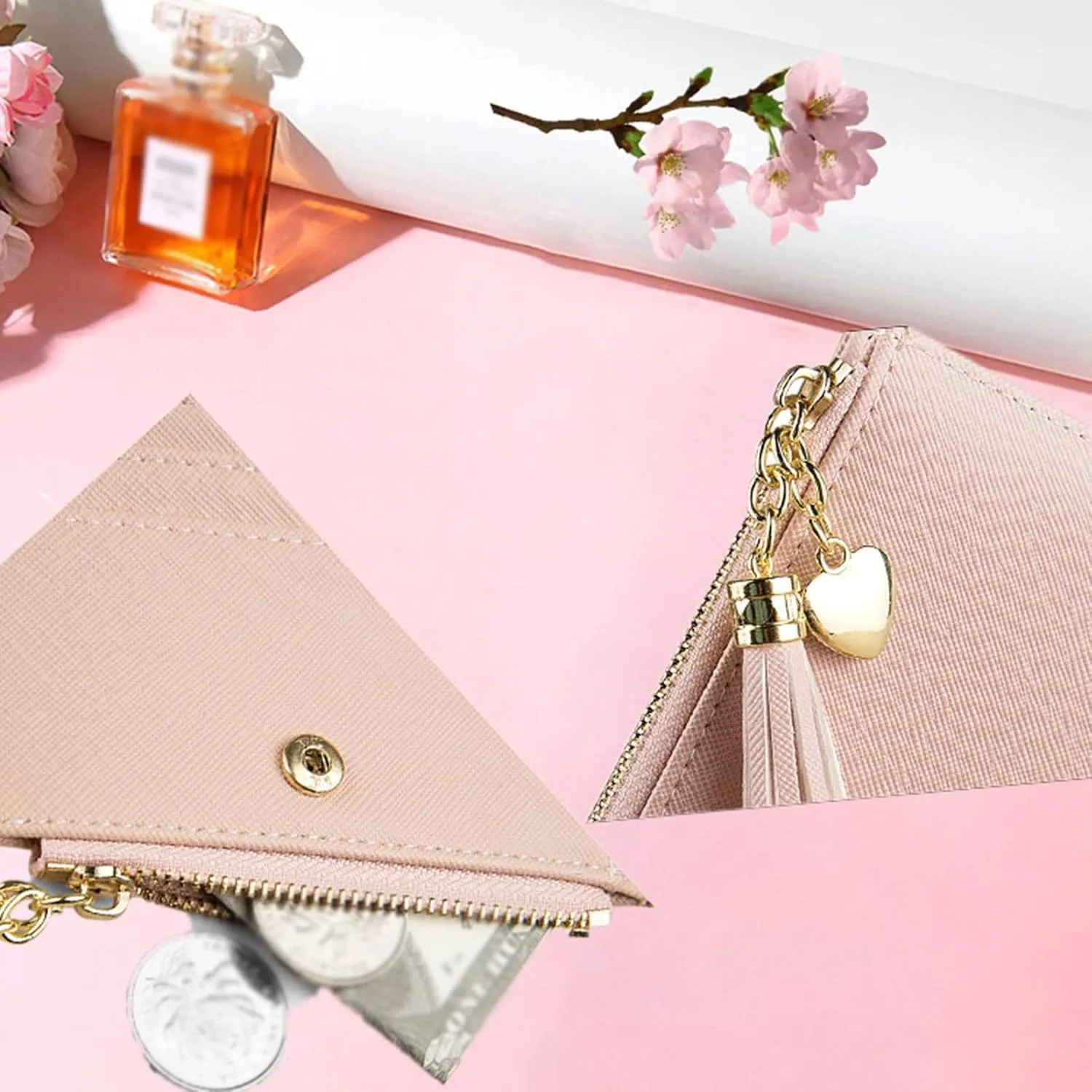 Wallets for Women Genuine Leather Credit Card Holder with RFID Blocking Large Capacity Wristlet Vanilla