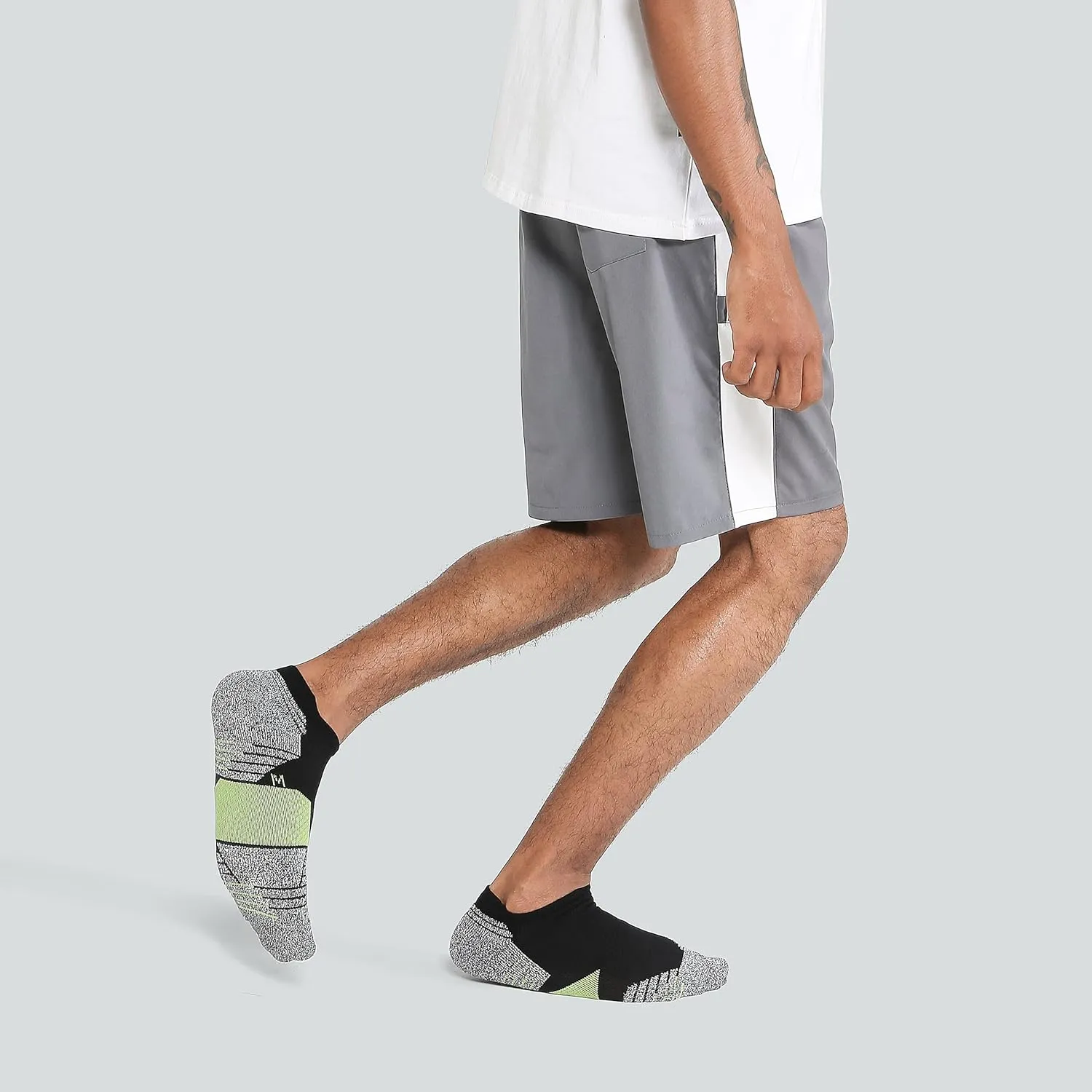 WANDER Men's Athletic Running Socks 7 Pairs Thick Cushion Ankle Socks for Men Sport Low Cut Socks 6-9/10-12/12-14