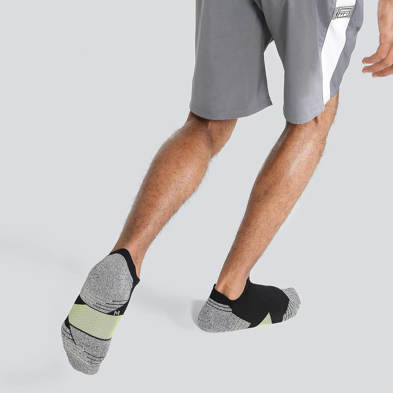 WANDER Men's Athletic Running Socks 7 Pairs Thick Cushion Ankle Socks for Men Sport Low Cut Socks 6-9/10-12/12-14