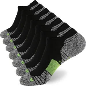 WANDER Men's Athletic Running Socks 7 Pairs Thick Cushion Ankle Socks for Men Sport Low Cut Socks 6-9/10-12/12-14