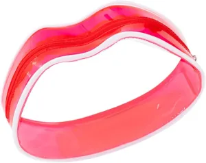 Waterproof Toiletry Bag Portable Makeup Bag Lip Shape Pvc Large Capacity Storage for Travel Home