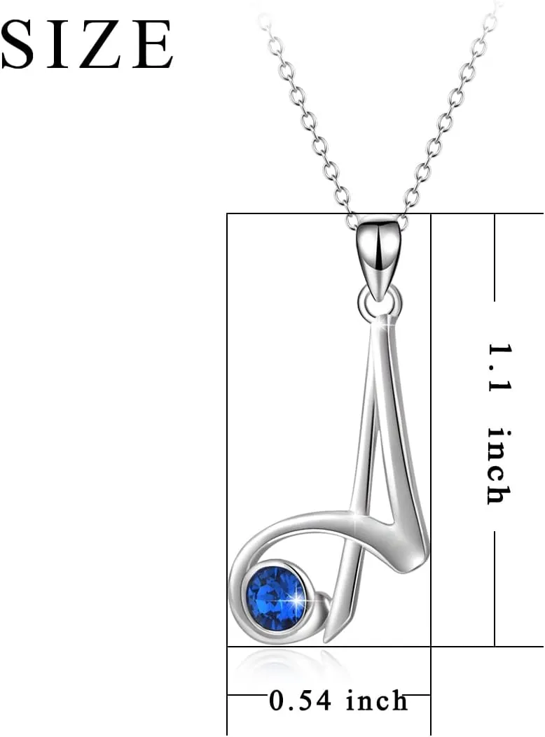 WINNICACA Christmas & Birthday Gifts: Initial Necklaces - 925 Sterling Silver Letter Pendants with Birthstone A-Z