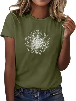 Women Animal Graphic Tee Top Dragonfly Tshirt Tops Funny Cute Short Sleeve Tunic Shirt 2023 Spring Blouse Gift Shirts