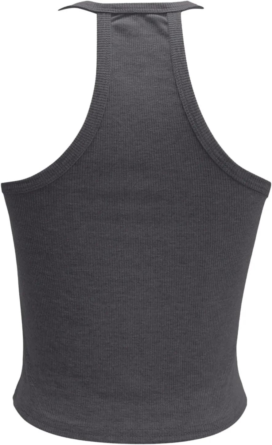 Women Casual Solid Vest V Neck Strap Tank Sleeveless Crop Top Slim Sports
